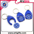 Cheap promotional plastic keyring coin